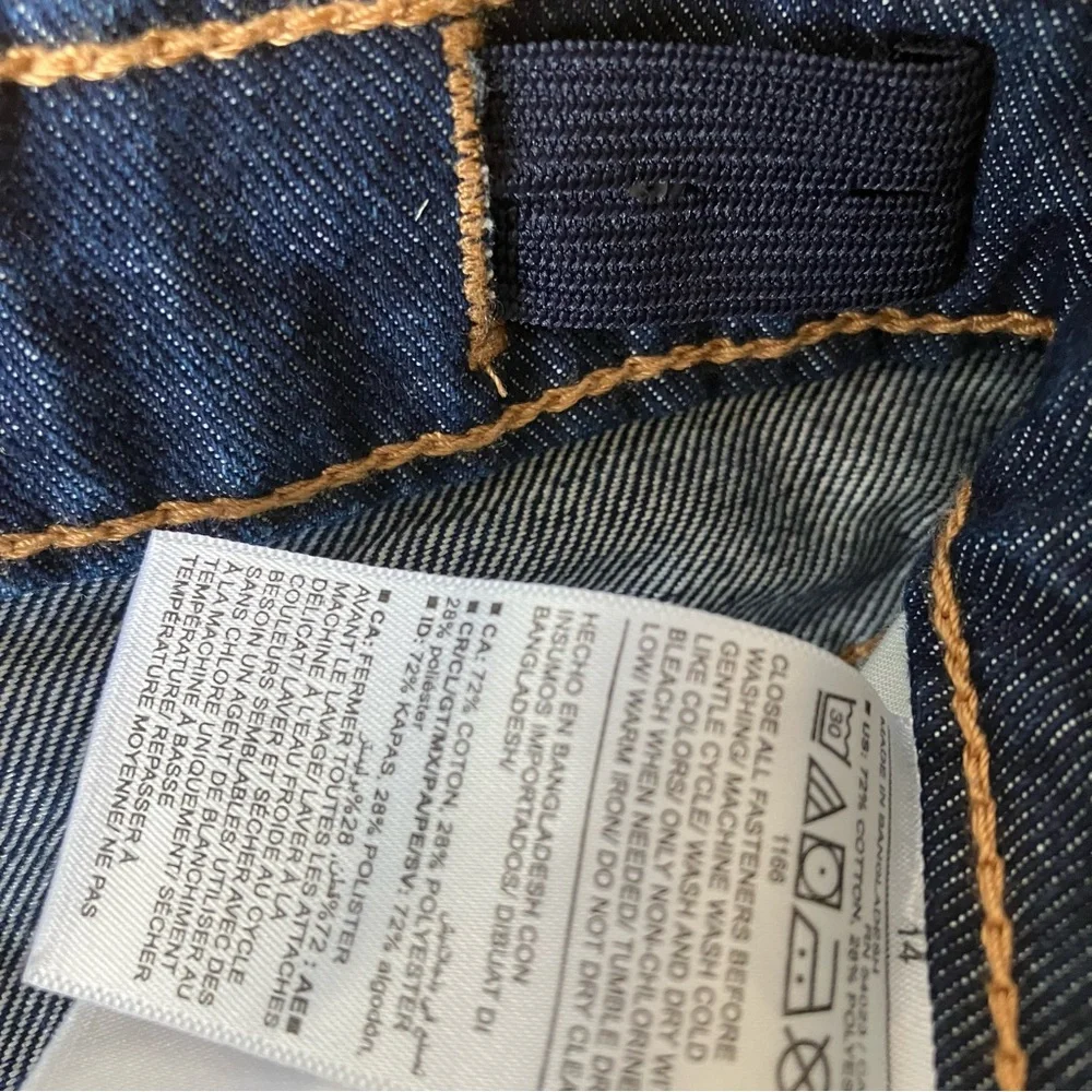 Old Navy Dark Wash Cut Off Jean Shorts Size 14 Raw Hem High Rise Denim Shorts